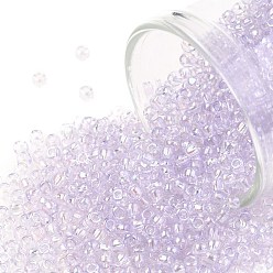 (477) Dyed AB Lavender Mist Тохо 11/0 круглые бусины, японский бисер, (477) окрашенный лавандовый туман, 11/0, 2.2 мм, отверстие : 0.8 мм, Около 1110 шт / 10 г