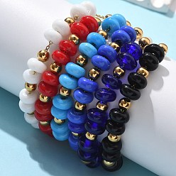 Золотой 304 трос из нержавеющей стали цепи браслеты, Браслеты из бисера в технике лэмпворк для женщин, ronelle, ионное покрытие (ip), золотые, 7-1/8 дюйм (18.2 см)