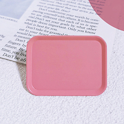 Фламинго Модель прямоугольного лотка для хранения из сплава с распылительной печатью, аксессуары для домашнего кукольного домика с микро-ландшафтом, притворяясь опорными украшениями, фламинго, 51x38x3 мм