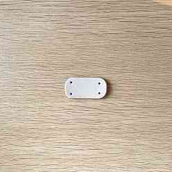 Белый Этикетка из двухслойной искусственной кожи, изготовление сумок для одежды своими руками, овальные, белые, 40x20 мм