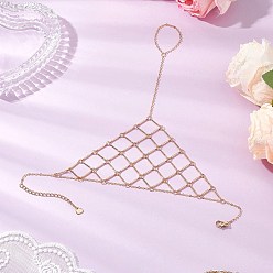 Золотой 304 браслеты на ногу с треугольными кольцами из нержавеющей стали для женщин, золотые, 8-5/8 дюйм (219 мм)