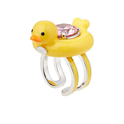 Золотистый Сплав, окрашенный распылением, с манжетными кольцами из кубического циркония, утка, платина, золотые, внутренний диаметр: регулируемый