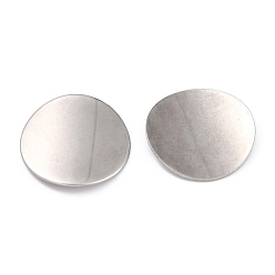 Stainless Steel Color 304 Stainless Steel Cabochons, Flat Round, Stainless Steel Color, 20x1mm