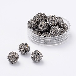 (42) Непрозрачный одуванчик Чешские стеклянные бусы стразы, Полимерная глина внутри, полуразвернутые круглые бусины, 215 _black алмазов, С. 11 (1.7~1.8 мм), 10 мм, отверстие : 1 мм