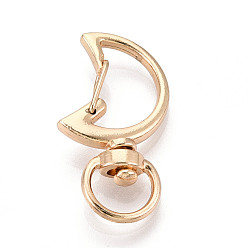 Light Gold Зажимные крюки, луна, золотой свет, 33x16.8x5.6 мм, отверстие : 5x9.1 мм
