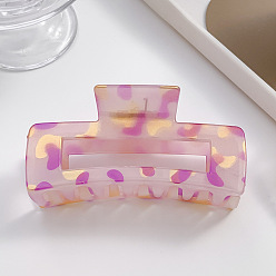 Сливовый Прямоугольные акриловые заколки с большими когтями для густых волос, с блеском порошок, слива, 105 мм