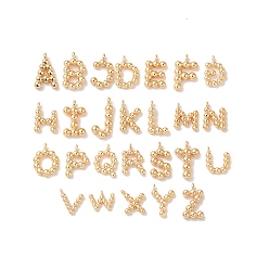 Настоящее золото 18K 26 латунные подвески шт., подвески с буквой az~z, реальный 18 k позолоченный, 9~13x6~12x2 мм, отверстие : 1 мм