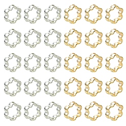 Gemischte Farbe 100 Stück 2 Farben CCB Kunststoffperlenrahmen, Gemischte Farbe, 12x11.5x3.5 mm, Bohrung: 1.6 mm, 50 Stk. je Farbe