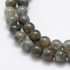 Labradorite Natural Labradorite Beads Strands, Grade A+, Round, 6mm, Hole: 1mm, about 66pcs/strand, 15.3 inch(39cm)