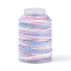 лаванда 35м сегментный окрашенный хлопковый шнур для макраме, круглая плетеная веревка, для настенного крепления, ремесла, Подарочная упаковка, лаванда, 1 мм, около 38.28 ярдов (35 м) / рулон