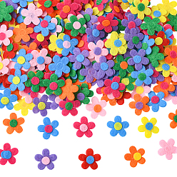 (52) Непрозрачная лаванда 300 шт. цветочные нетканые аксессуары, костюм шляпа сумка украшение аксессуары, разноцветные, 16x16.5x1.5 мм
