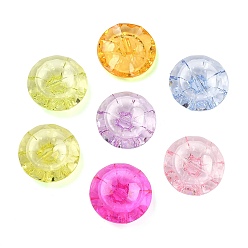 (52) Непрозрачная лаванда Прозрачные акриловые бусины, плоско-круглые, граненые, разноцветные, 27x11 мм, отверстие : 3 мм, ahout: 177шт/500г