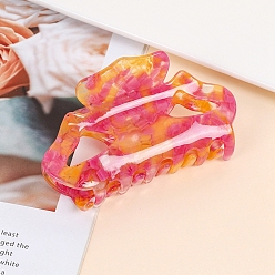 Светло-Вишневый Заколки для волос с когтями из ацетата целлюлозы (смола), светло-вишневый, 90x50 мм