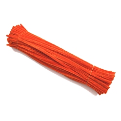 Темно-Оранжевый Плюшевые палочки своими руками, с железным сердечником, трубочисты, материал для детских поделок, темно-оранжевый, 300 мм, 100 шт / комплект