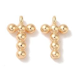 Настоящее золото 18K Латунные подвески, без кадмия, без никеля и без свинца, письмо амулеты, реальный 18 k позолоченный, 12x7x2 мм, отверстие : 1 мм