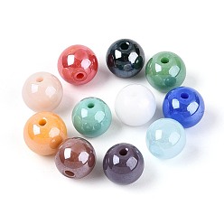 (52) Непрозрачная лаванда Гальванизированные круглые стеклянные бусины нити, гальваническое покрытие, разноцветные, 8 мм, отверстие : 1.4~1.8 мм, о: 2500 шт / 1000 г