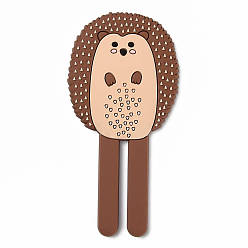 Saddle Brown Cute Multifunction Acrylic Magnetic Refrigerator Sticker Fridge Magnets Hanging Hook, Hedgehog, Saddle Brown, 120.6x59x5.5mm