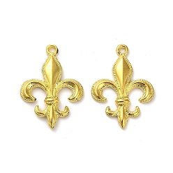 Золотой Подвески из сплава с символом лилии, без кадмия, без никеля и без свинца, Флер де Лис, золотые, 30x21.5x3 мм, отверстие : 1.8 мм