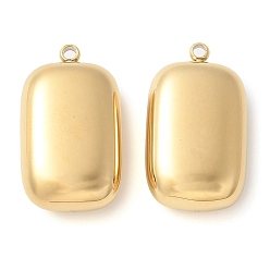 Rectangle 304 подвески из нержавеющей стали, ручная полировка, золотые, ионное покрытие (ip), прямоугольные, 20.5x11.5x6.5 мм, отверстие : 1.4 мм