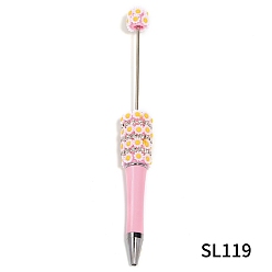 Бледно-Розовый 5шт. пластиковые ручки-бусины в виде подсолнухов, шариковая ручка, для индивидуальной ручки своими руками, розовый жемчуг, 153x16 мм