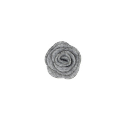 Gray Non-woven Fabrics Cabochons, for Garment Accessory, Flower, Gray, 40mm