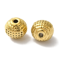 Золотой 304 из нержавеющей стали бусы, круглые, золотые, 8.5x8 мм, отверстие : 1.5 мм
