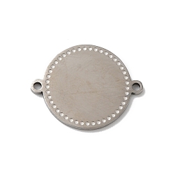 Нержавеющая Сталь Цвет Не тускнеющий богемный стиль 304 подвески-соединители из нержавеющей стали, плоские круглые ссылки, цвет нержавеющей стали, 15x19x1 мм, отверстие : 1.2 мм