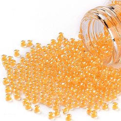 (801) Luminous Neon Tangerine TOHO Round Seed Beads, Japanese Seed Beads, (801) Luminous Neon Tangerine, 11/0, 2.2mm, Hole: 0.8mm, about 5555pcs/50g