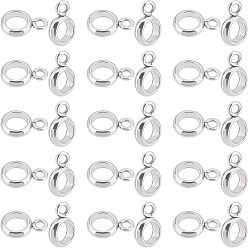 Нержавеющая Сталь Цвет 304 дуги из нержавеющей стали, петля под залог, кольцо, цвет нержавеющей стали, 9x6x2 мм, отверстие : 1.5 мм, внутренний диаметр: 4 мм, 100 шт / коробка