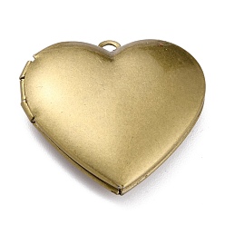 Antique Golden 304 Stainless Steel Locket Pendants, Photo Frame Pendants for Necklaces, Heart, Antique Golden, 29x28.5x7mm, Hole: 2.1mm