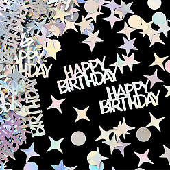 Звезда 2 пакеты пластиковые конфетти, для празднования дня рождения, звезда, 10~20x10~44x0.1 мм, 30 г / мешок