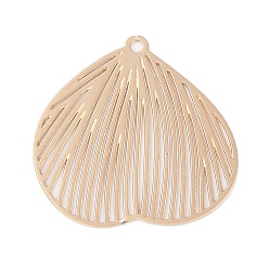 Light Gold Подвески с металлическими украшениями из железа, Petaline, золотой свет, 21x21x0.3 мм, отверстие : 1.2 мм