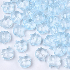 Light cyan Transparente Backfarbe Glasperlen, Kuh, light cyan, 11.5x12x6 mm, Bohrung: 1 mm