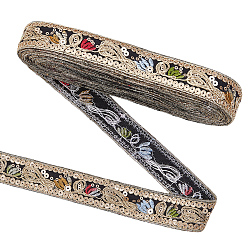 Черный Лента для вышивки из полиэстера, для пошива одежды из ткани аксессуары, чёрные, 1-1/8 дюйм (30 мм)