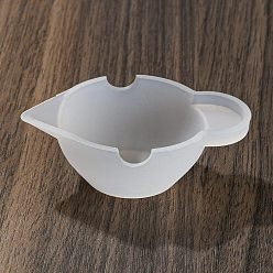 Белый Чашки смешивания силиконовой эпоксидной смолы, стаканчики для раздачи смолы, инструменты для рукоделия из смолы, белые, 63x42x22 мм, внутренний диаметр: 15~21 мм