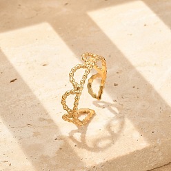 Настоящее золото 18K 304 открытые манжеты из нержавеющей стали для женщин, реальный 18 k позолоченный, 5 мм, регулируемый