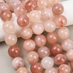 Persian Jade Натуральные бусины из персидского нефрита розового цвета в форме цветка персика, гладкий круглый, 18 мм, отверстие : 1.4 мм, около 21 шт / нитка, 14.96'' (38 см)