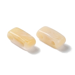 WhiteSmoke Opaque Acrylic Slide Charms, Rectangle, WhiteSmoke, 2.3x5.2x2mm, Hole: 0.8mm