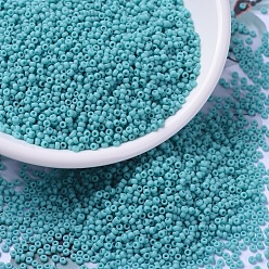 (RR2029) Matte Opaque Turquoise Blue Luster MIYUKI Round Rocailles Beads, Japanese Seed Beads, 11/0, (RR2029) Matte Opaque Turquoise Blue Luster, 11/0, 2x1.3mm, Hole: 0.8mm, about 50000pcs/pound
