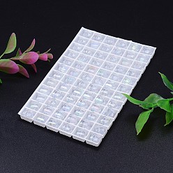 Clear AB Faceted Cube Imitation Austrian Crystal Bead Strands, Grade AAA, Clear AB, 6x6mm, Hole: 0.7~0.9mm, about 68pcs/strand, 15.7 inch