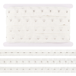 Белый 6.25 ярдов хлопка с 201 лентой из нержавеющей стали с крючками и петлями, отделка костюма, застежки для шитья нижнего белья, белые, 25x3.5 мм