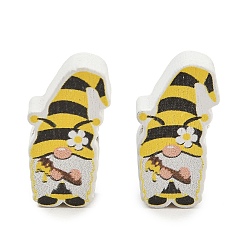 Bees Печатные бусины из тополя, Пчелы, 20x10.5x5.5 мм, отверстие : 3 мм