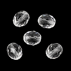 Claro K 9 cuentas de vidrio, imitación de vidrio cuentas de cristal austriaco, oval, facetados, Claro, 8x6 mm, agujero: 1.2~1.4 mm