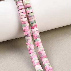 Pink Нити из синтетического выветренного агата, окрашенные, диск, Heishi бусы, розовые, 6~6.5x2~2.5 мм, отверстие : 1 мм, около 179 шт / нитка, 15.04'' (38.2 см)