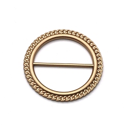 Round Zinc Alloy Tri-Glide Adjuster Buckles, Golden, Rectangle & Round, Round, 36mm
