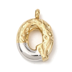 Letter Q 304 подвески из нержавеющей стали, письмена, ионное покрытие (ip), Буква Q, 21.5x15x4.5 мм, отверстие : 2.5 мм