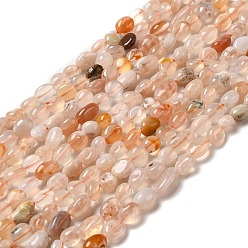 Cherry Blossom Agate Natural Cherry Blossom Agate Beads Strands, Nuggets, 7~14x4~8x4~7mm, Hole: 1mm, about 44~50pcs/strand, 38.5~39.5cm