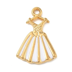 Clothes 304 нержавеющей стальной эмали подвески, золотые, платье прелести, 19.5x13.5x1.5 мм, отверстие : 1.6 мм