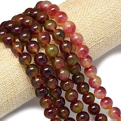 Коричневый Натуральный Malaysia нефритовые бусы пряди, окрашенная и подогревом, круглые, кофе, 12 мм, отверстие : 1.3 мм, около 31 шт / нитка, 15.08''~15.16'' (38.3~38.5 см)