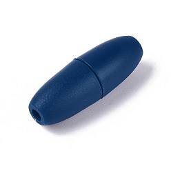 Marine Blue Plastic Breakaway Clasps, For Rubber Silicone Teething Necklaces, Marine Blue, 24x9mm, Hole: 2.5mm